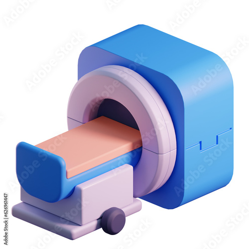 3d mri machine magnetic resonance illustration
