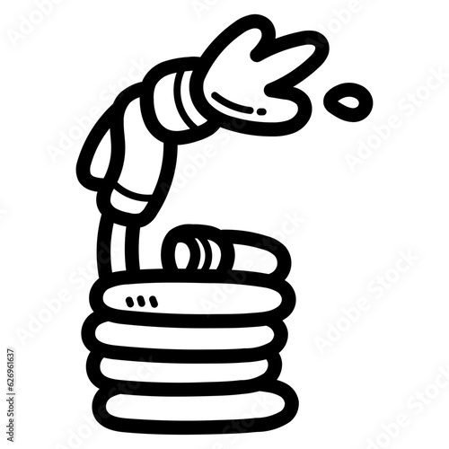 Water sprayer line icon style
