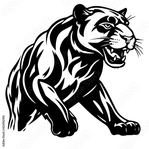 Wallpaper Mural panther vector illustration Torontodigital.ca