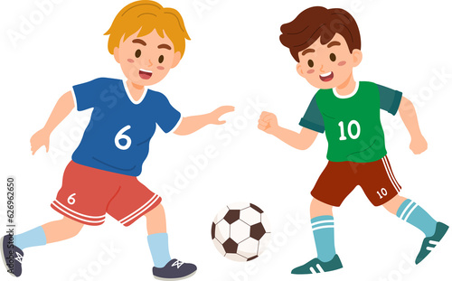 Children playing soccer football. Sport play for kids exercise concept. © nateejindakum