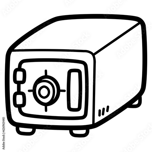 safe box line icon style