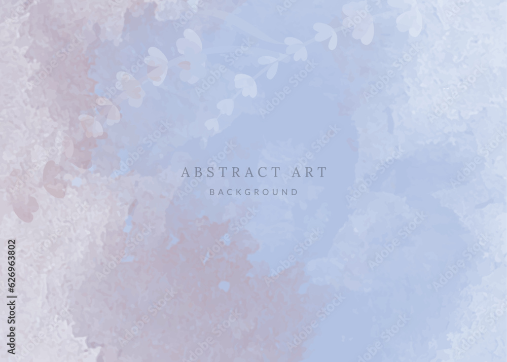 Fototapeta premium Watercolor abstract art background. Floral template for postcard, wall art, banner, poster.