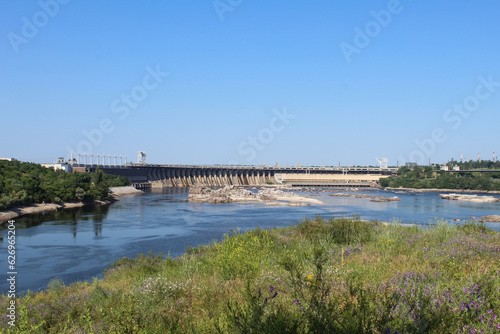 Εκτύπωση καμβά Dnipro river, Zaporizhzhia, Ukraine