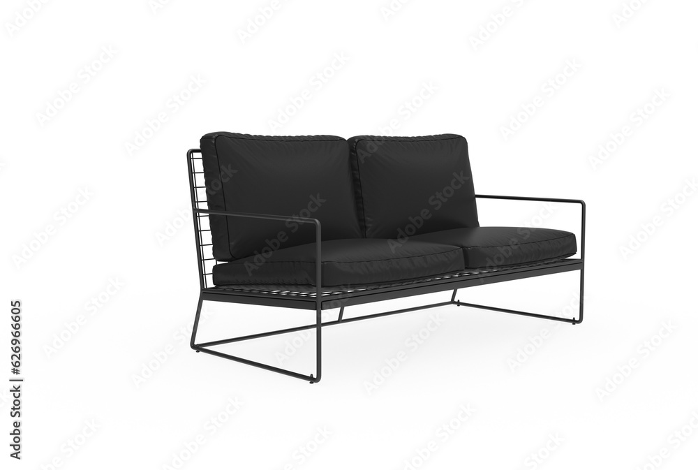 steel and leather angle view without shadow 3d render steel and leather angle view without shadow 3d render