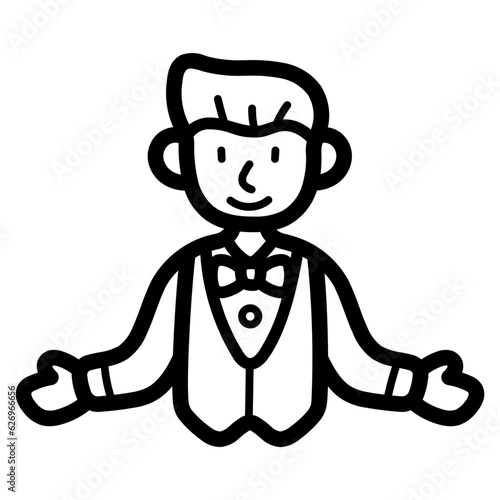 croupier line icon style