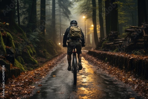 Two-Wheeled Wanderlust: Journeying through the World via a Cyclist's Handlebar View Generative AI © furyon
