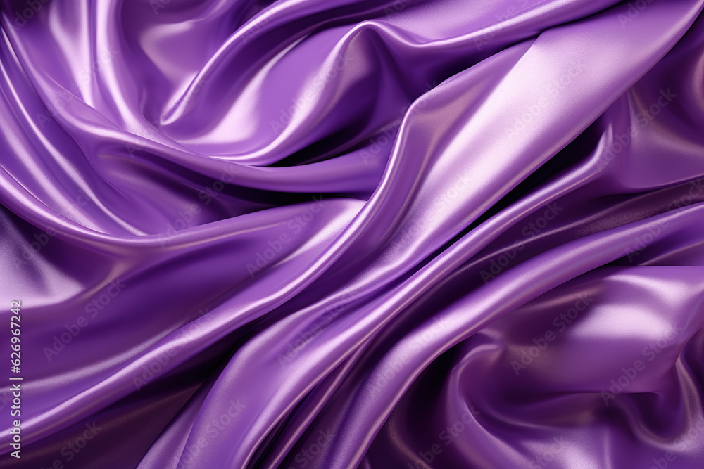 Obraz premium Close up of a purple soft satin texture abstract background generative ai