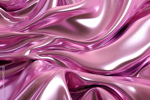 Close up of a pink soft satin texture abstract background generative ai