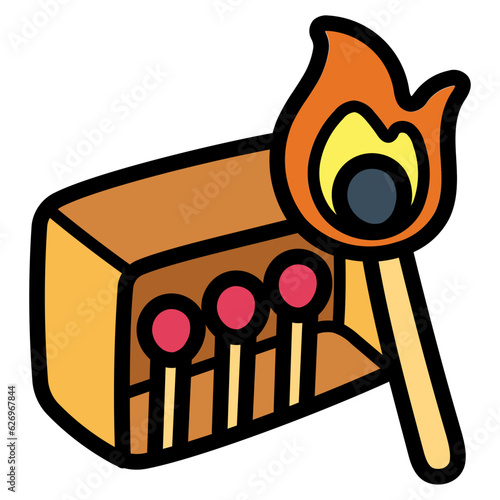 matches filled outline icon style