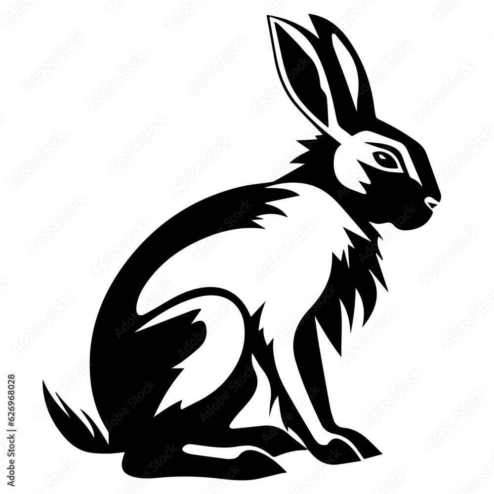 Obraz premium rabbit silhouette illustration
