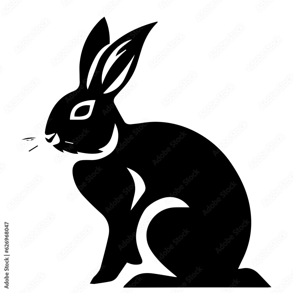 rabbit silhouette illustration