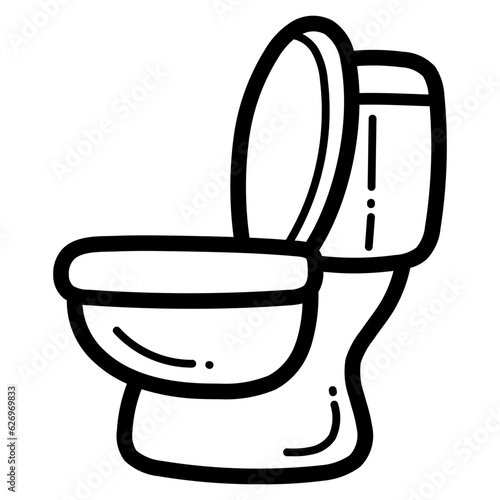 toilet line icon style