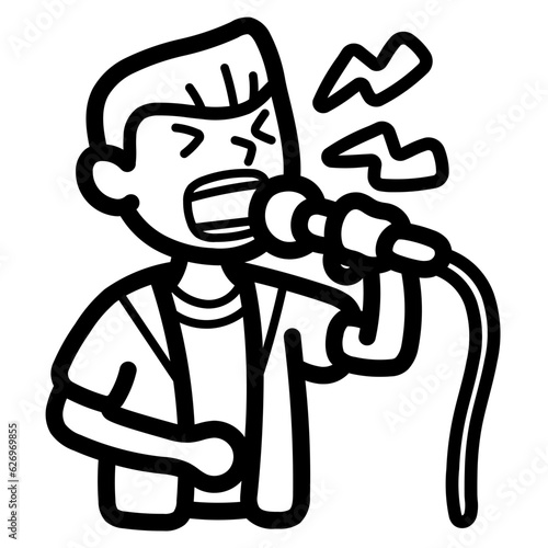 singer line icon style