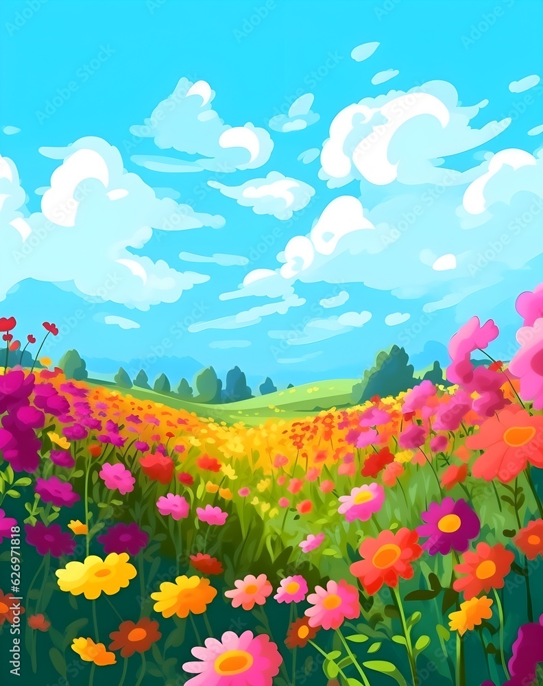 The wonderful flower field The wonderful flower field