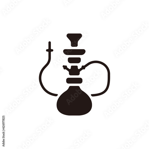 Shisha icon.Flat silhouette version.