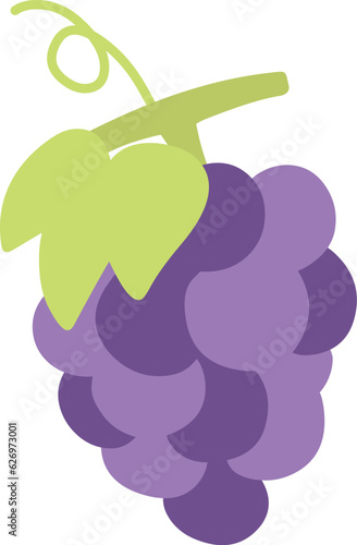 シンプルにデフォルメしたブドウのイラスト