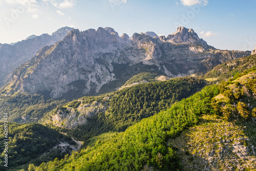 Christian Church in the village of Theth in Prokletije or Acursed Mountains in Theth National Park, Albania. photo