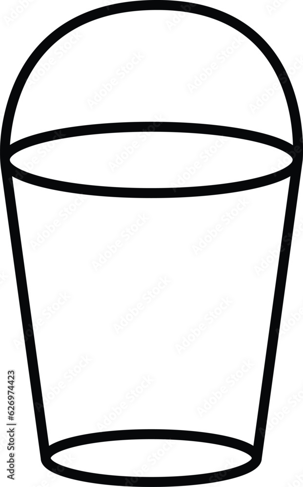 Bucket outline icon. linear style sign for mobile concept and web design. Bucket outline icon. linear style sign for mobile concept and web design.