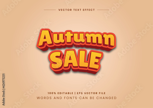 Autumn Sale Editable 3d Text Effect