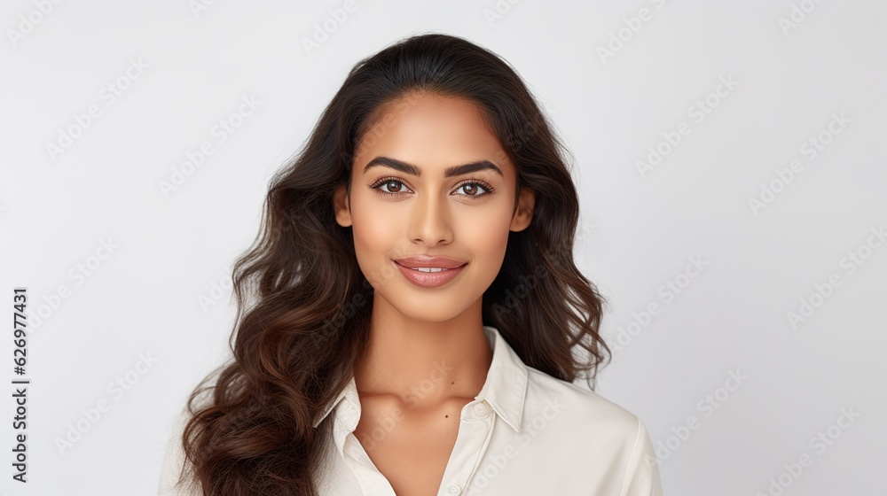 portrait of a beautiful woman on white background portrait of a beautiful woman on white background