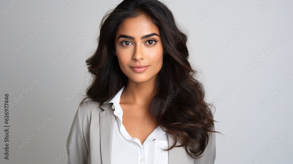 Fototapeta premium portrait of a woman on white background