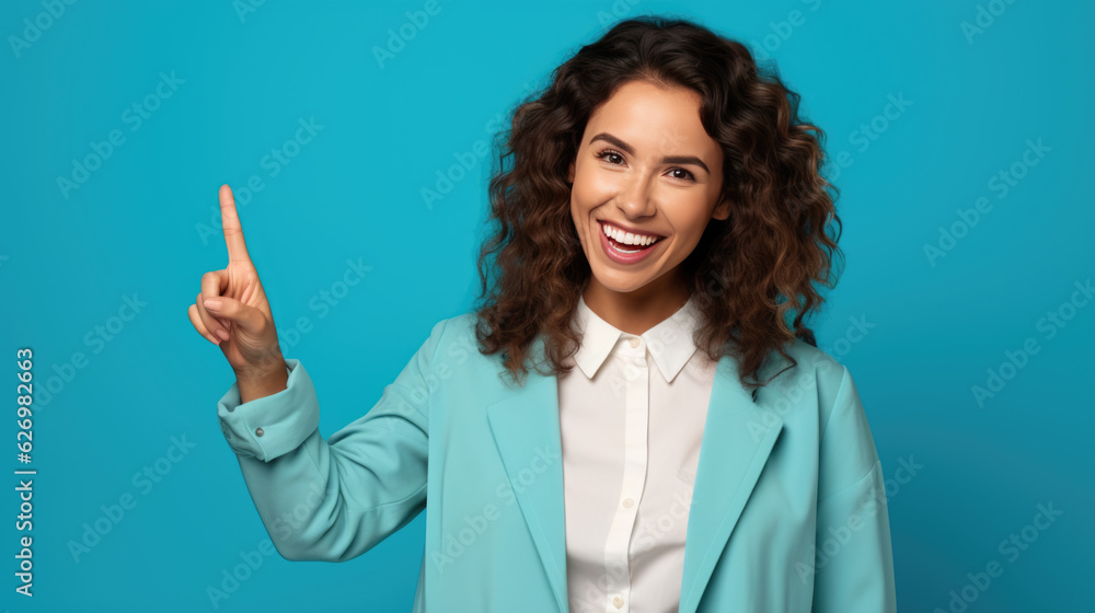 Young woman wearing casual clothes pointing with hand and finger to the side looking at the camera. Young woman wearing casual clothes pointing with hand and finger to the side looking at the camera.