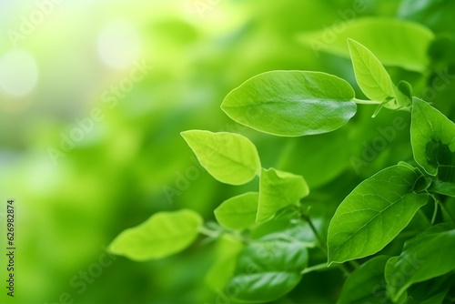 Wallpaper Mural Close up green leaves with blur green background.Generative Ai. Torontodigital.ca