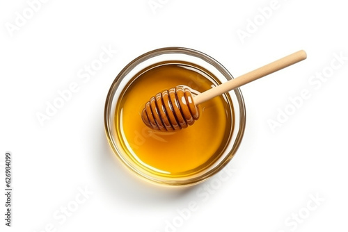 Honey isolated on white background.Generative Ai.