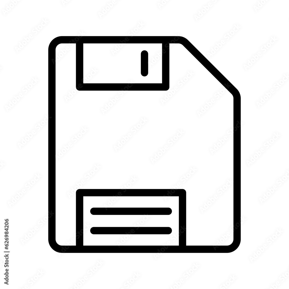 Magnetic floppy disc save icon color editable Magnetic floppy disc save icon color editable