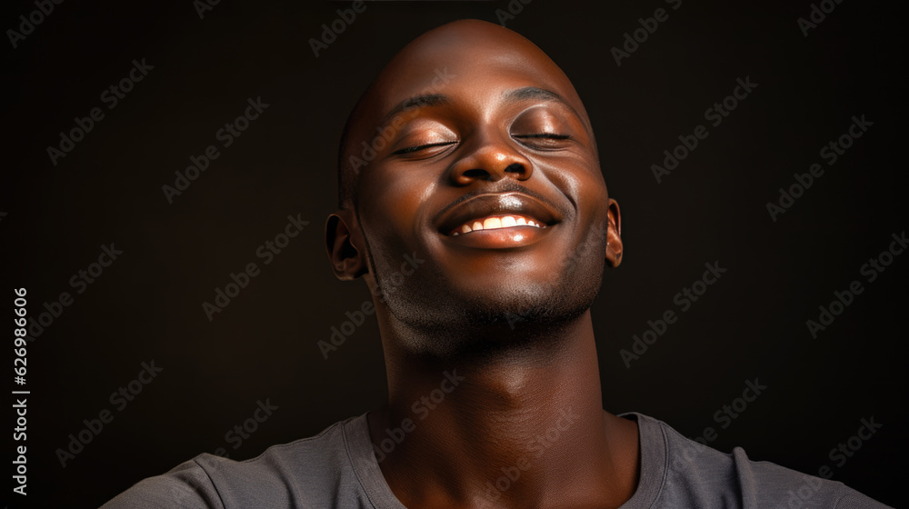 Man during prayer on black background. Man during prayer on black background.