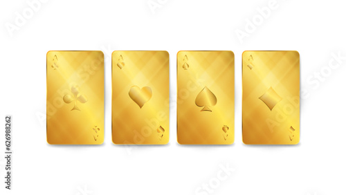 Gold access playing card. Gambling concept. Vector illustration   