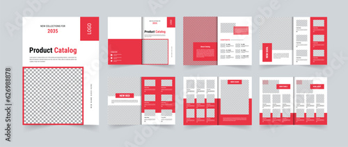 Modern and creative A4 product catalog design template or furniture catalogue layout design
