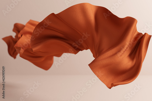 Fotografia A flying piece of fabric indoors