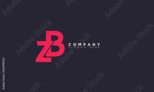 ZB Alphabet letters Initials Monogram logo BZ, Z and B