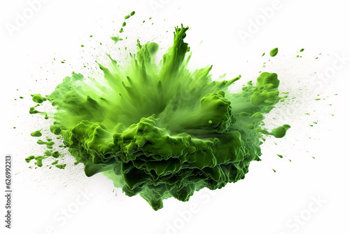 Explosion paint green color 04