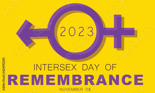 Intersex Day of Remembrance. background, banner, card, poster, template. Vector illustration.