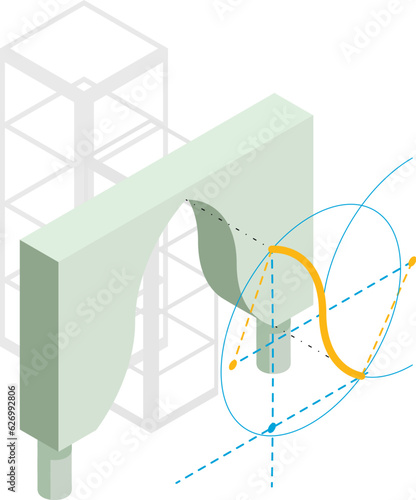 Construction project icon isometric vector. Arch project and building frame icon. Designing, building, reconstruction