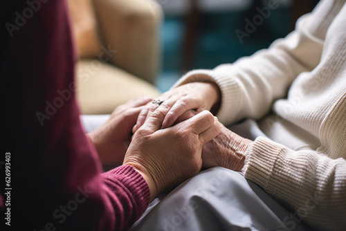 a caregiver offering emotional support to someone