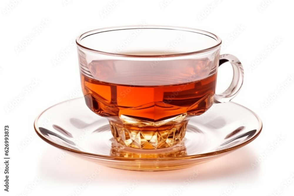 Hot tea isolated on white background.Generative Ai. Hot tea isolated on white background.Generative Ai.