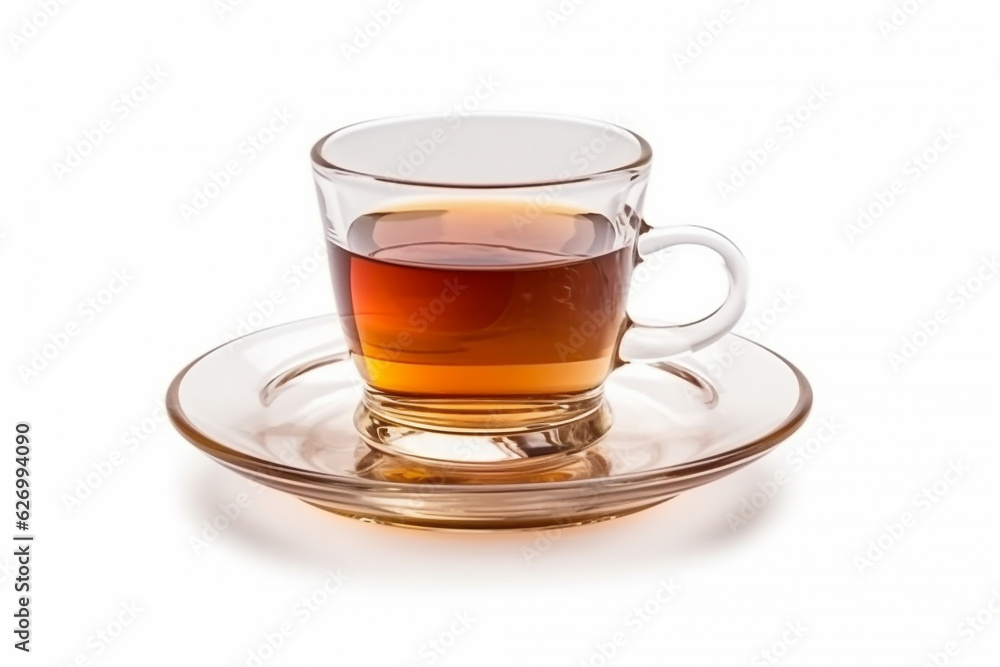 Hot tea isolated on white background.Generative Ai. Hot tea isolated on white background.Generative Ai.