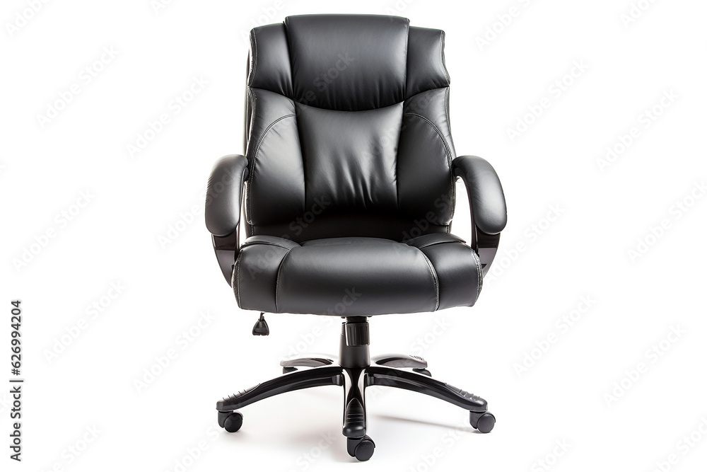 Office chair isolated on white background.Generative Ai. Office chair isolated on white background.Generative Ai.