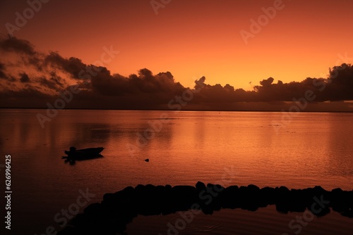 coucher de soleil en polynesie