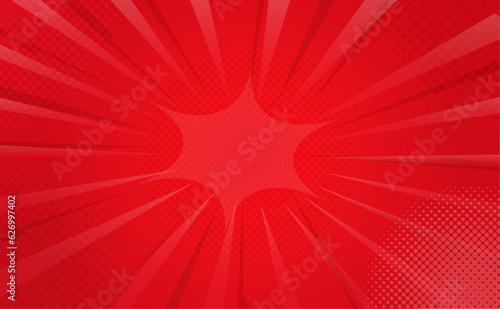 Red Comic Background for Additional Design