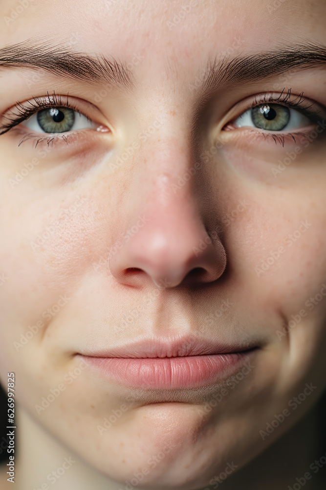 close up of human face close up of human face