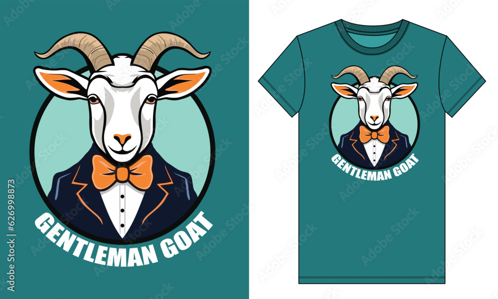 Gentleman Goat Typography Vector T Shirt Gentleman Goat Typography Vector T Shirt