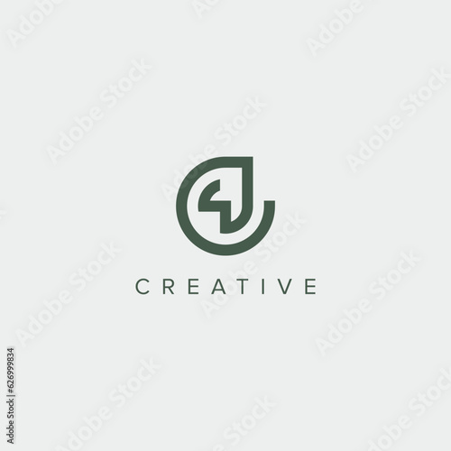 Modern unique letter CW WC logo design template - vector.