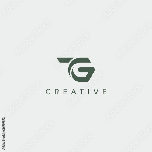 Modern unique letter TG GT logo design template - vector.