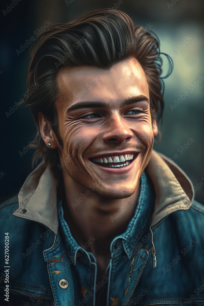 Portrait Of A Beautiful Man - Generative AI Portrait Of A Beautiful Man - Generative AI