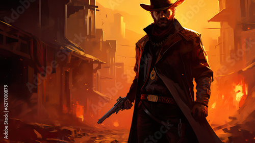 Gunslinger Materializes with Graphic Precision: Blending a Dynamic Scene