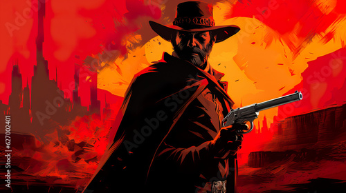 Graphically Striking Gunslinger with Unique Style